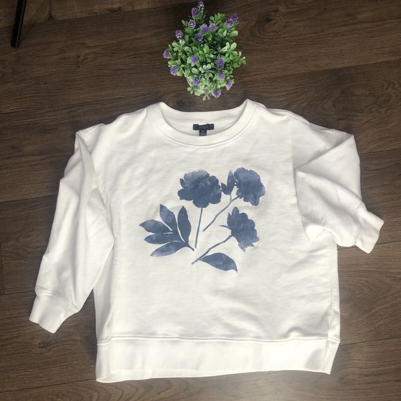 J.Crew Sweater White Knit Cotton Crew Women's XSMALL White - Picture 11 of 15